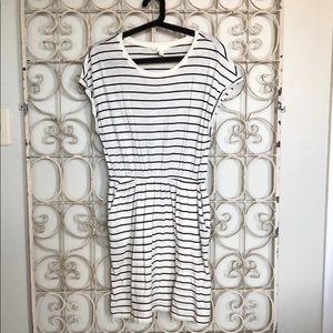 Black and White Striped Dress